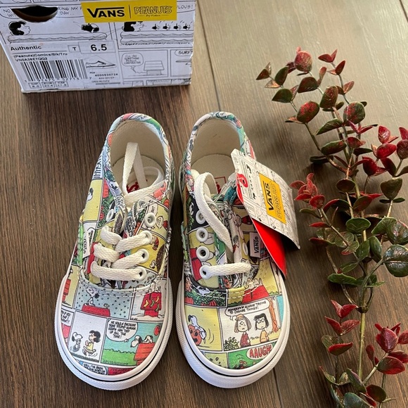 NEW Vans X peanuts collaboration toddler comic strip authentic shoes - Picture 8 of 9